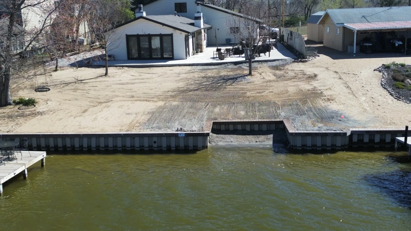 Lakefront marine construction in Woodcliff, Nebraska by Outback Construction