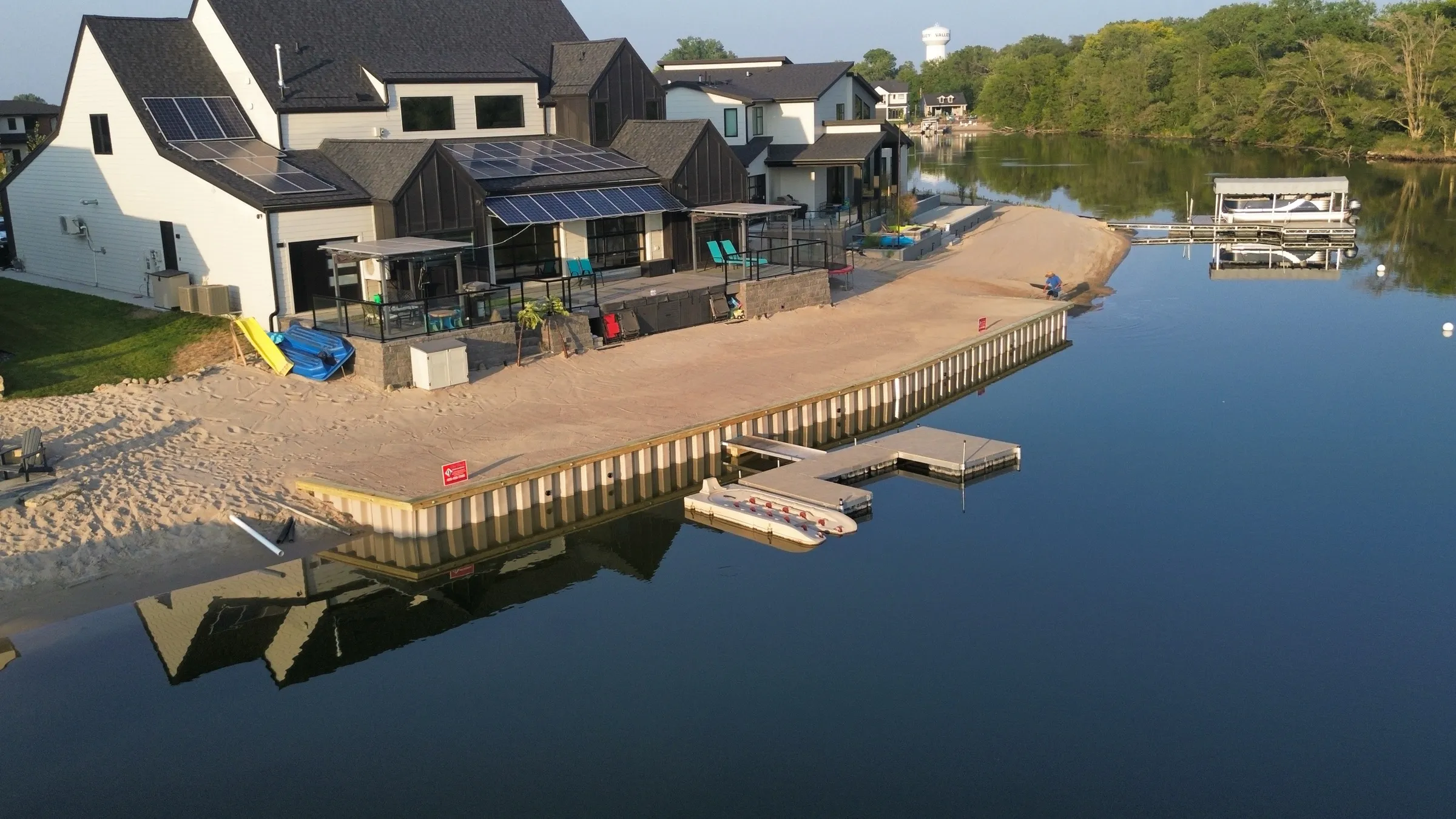 Seawall, beach & dock — full shoreline build — Seawalls by Outback Construction
